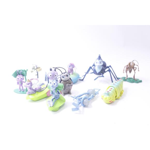 McDonald's, A Bug's Life, Set of 11, Toy Figurines, Happy Meal, 1998, Vintage, - Picture 1 of 3